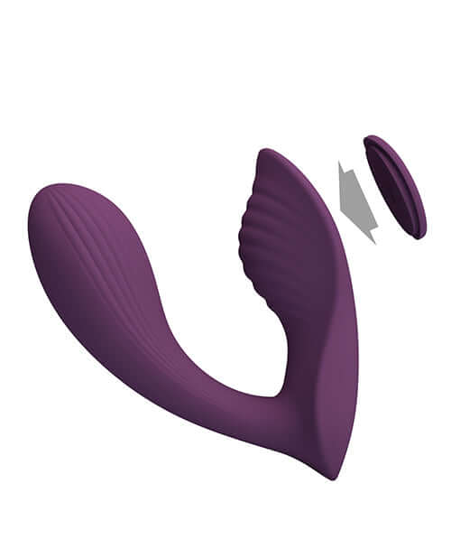 Pretty Love Franz Magnetic App-Controlled Panty Vibe Purple, a sleek magnetic vibrator designed for pleasure.