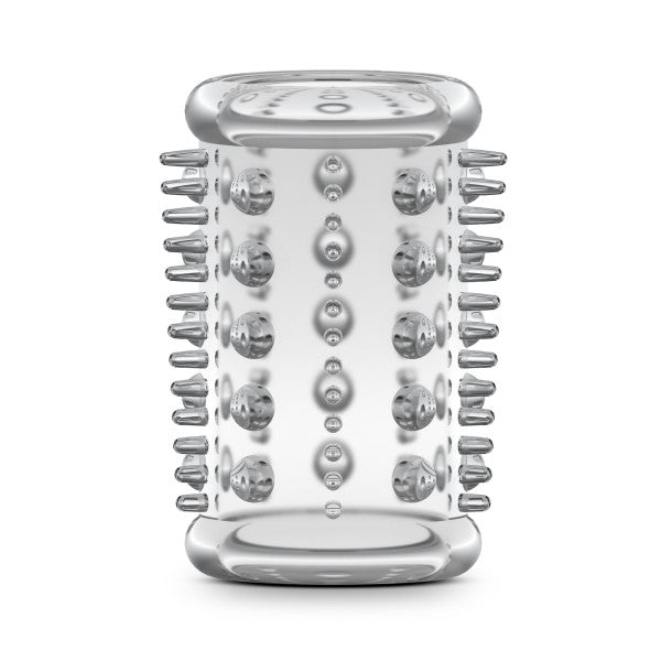 Blush Stay Hard Cock Sleeve 03 Clear is a stretchy enhancement sleeve with textured surface for added stimulation.