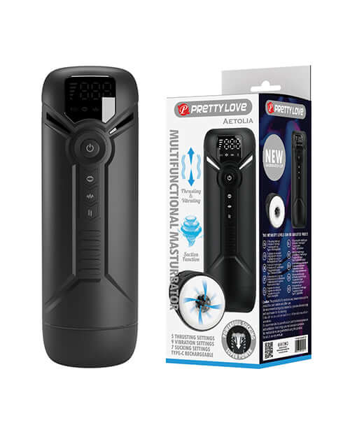Pretty Love Multifunction Masturbator Aetolia with multiple settings and rechargeable design.