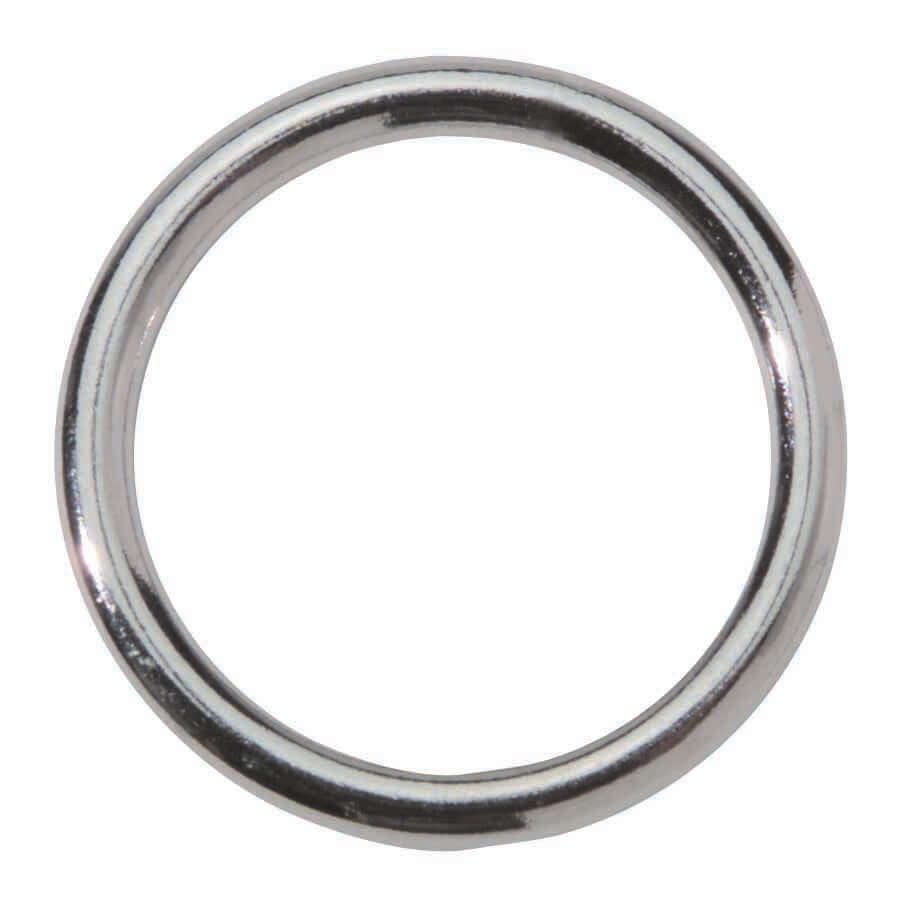 Spartacus 1-1/4 Inch Metal Cock Ring Nickel Silver showing a shiny, durable metal design for enhanced performance.