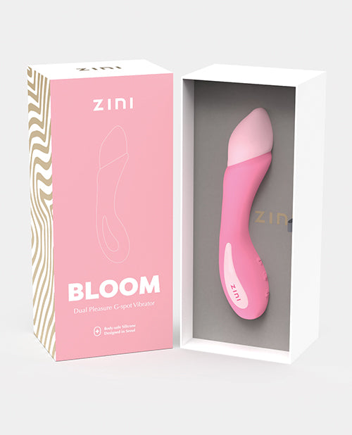 Zini Bloom Cherry Blossom G-Spot Vibrator in elegant packaging, showcasing dual pleasure design for versatile stimulation.