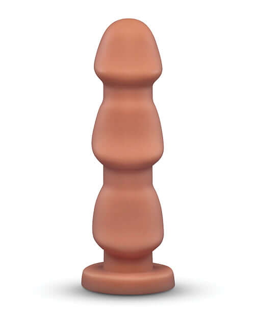 b-Vibe Headz 10.5 inch Multi-Bulb Dildo with Flared Base, showcasing its unique bulb design and smooth texture.