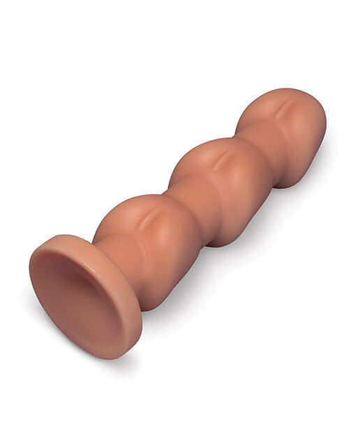 b-Vibe Headz 10.5 inch Multi-Bulb Dildo with Flared Base showcasing its unique bulb design.
