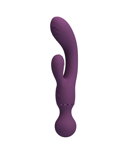Pretty Love All Rounder Vibrator Purple, a dual-stimulation toy in vibrant silicone, designed for blended pleasure.