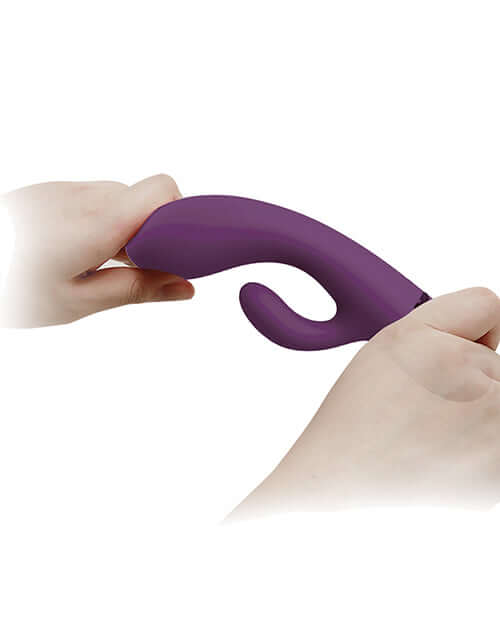 Pretty Love Extreme Series Powerful Vibration Marski being held, showcasing its ergonomic design for dual stimulation.
