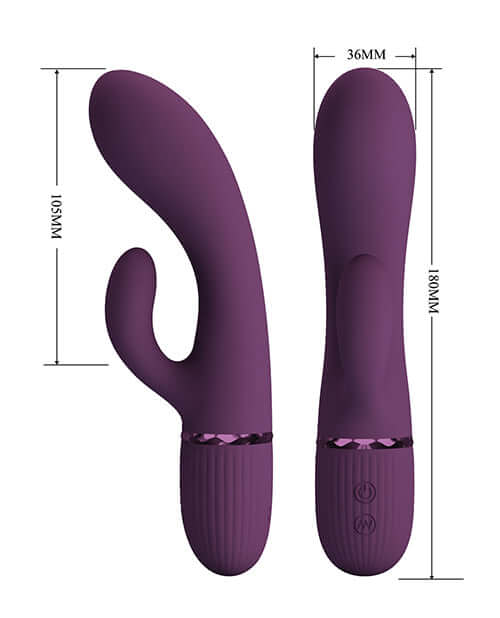 Pretty Love Extreme Series Powerful Vibration Marski dual-stimulation rabbit vibrator dimensions and design features.