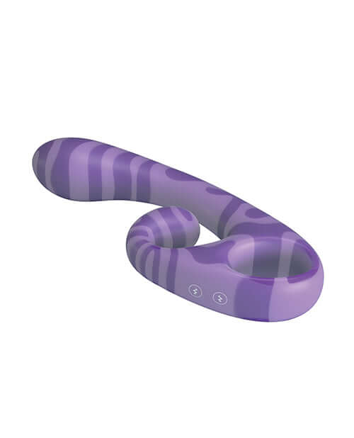 Pretty Love Sumner Rabbit Vibrator Purple showcasing its elegant curved design in soothing shades of purple.