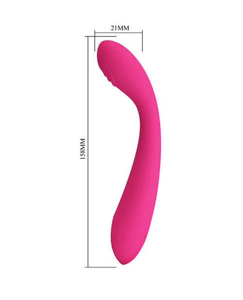 Pretty Love Extreme Series Powerful Vibration Jessica in pink, measuring 15.5cm in length and 2.1cm in width.