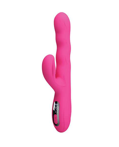 Pretty Love Winters Squiggle Vibrator Pink features a sleek design with integrated LED for powerful, multi-dimensional pleasure.