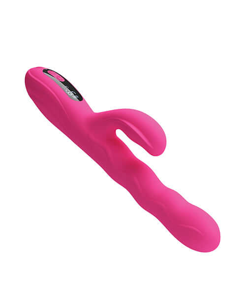 Pretty Love Winters Squiggle Vibrator Pink featuring unique wavy design and intuitive LED control for enhanced pleasure.
