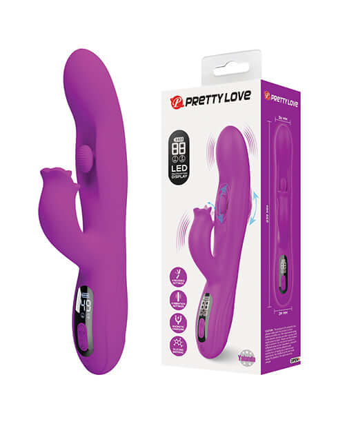 Pretty Love Yalanda G-Spot Rabbit Pink vibrator with dual stimulation and LED display packaging.