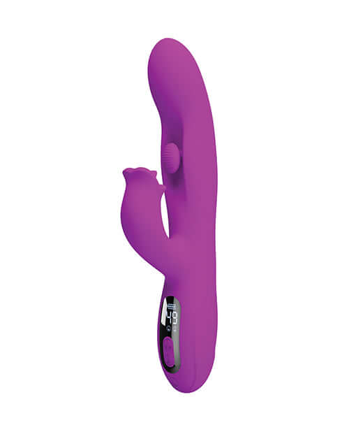 Pretty Love Yalanda G-Spot Rabbit Pink oscillating vibrator with dual stimulation features and LED display.