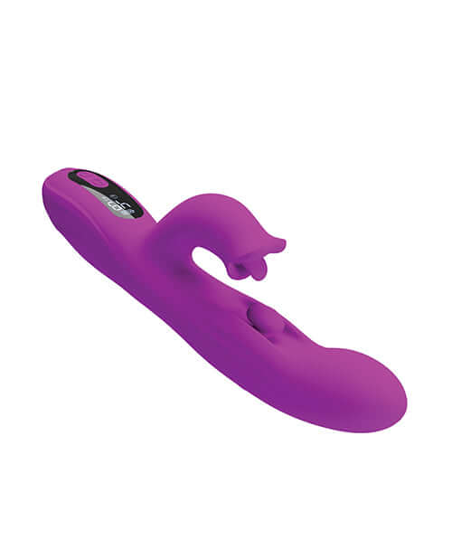 Pretty Love Yalanda G-Spot Rabbit Pink, a vibrant rabbit vibrator with dual stimulation and LED display.