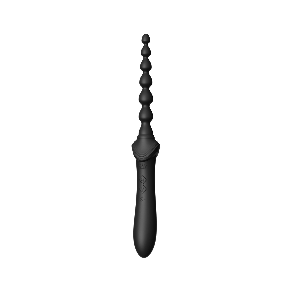 Obsidian Black Bess 2 Clitoral Massager with anal beads attachment, featuring 8 vibration modes and waterproof design.