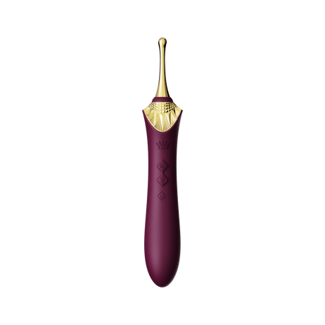 ZALO Bess 2 Velvet Purple Clitoral Massager with DirectPower technology and multiple head attachments for targeted and customizable pleasure