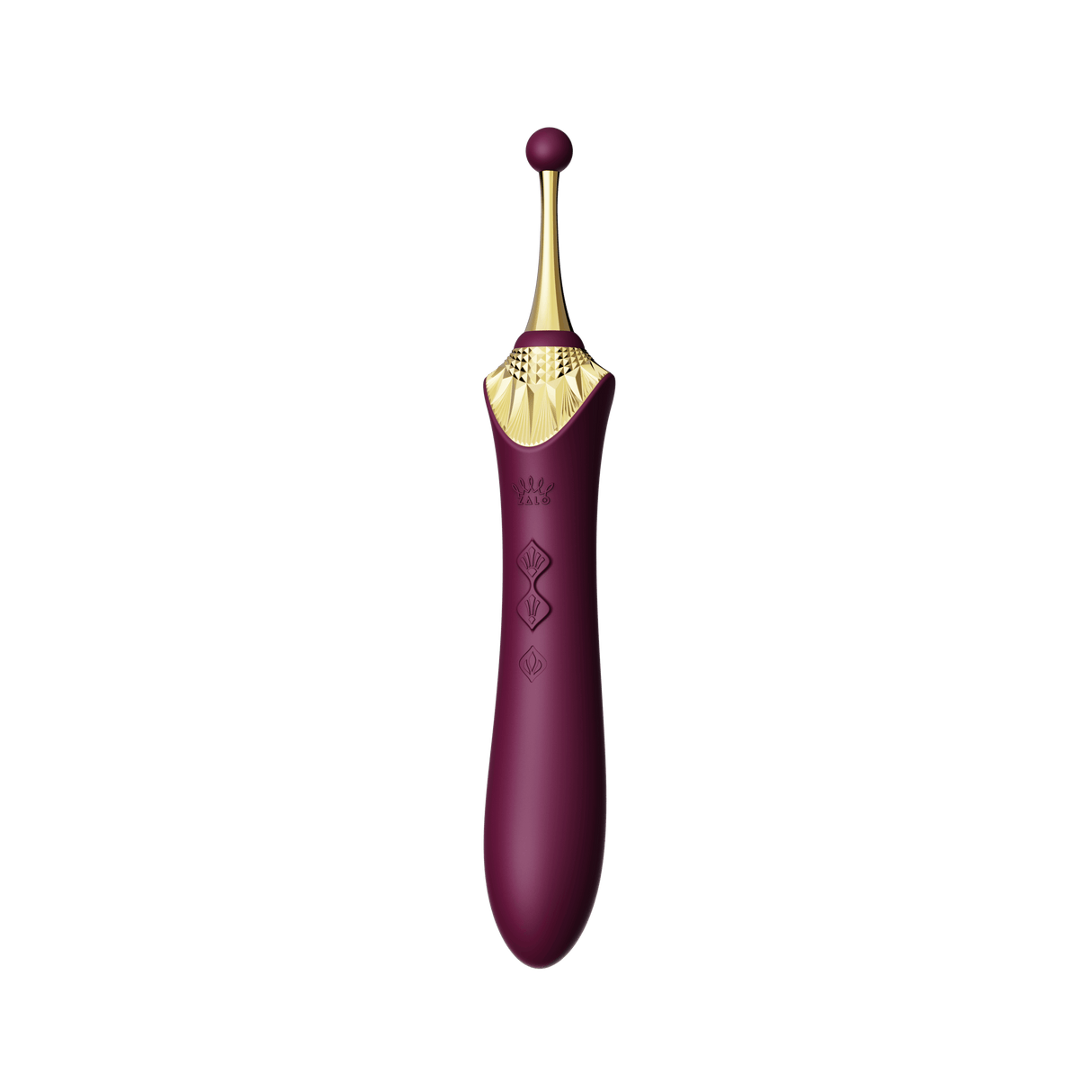 ZALO Bess 2 Clitoral Massager in velvet purple, featuring multiple head attachments and DirectPower technology for targeted stimulation.