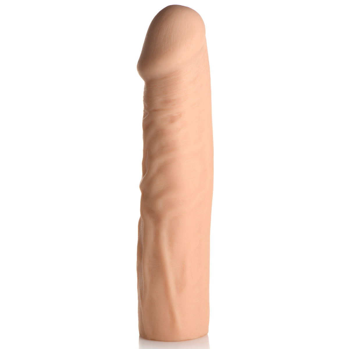 Extra Long 1.5 Inch Penis Extension Light body-safe TPE sleeve for added length and girth, designed for enhanced pleasure.