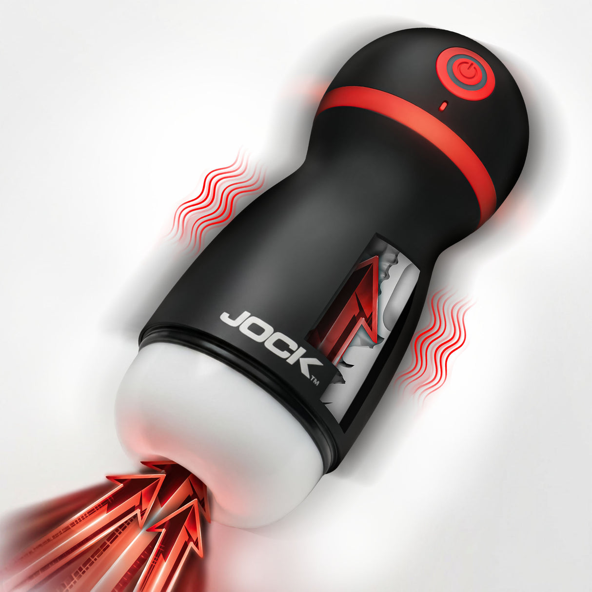 Jock Ultra Suck Sucking & Vibrating Masturbator with dynamic suction and vibration features.