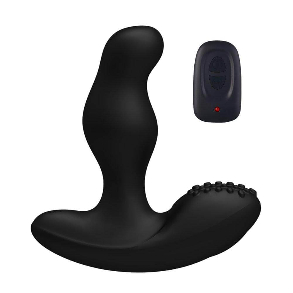 Levett Caesar Premium Silicone Prostate Massager Black with remote for precise stimulation and enhanced pleasure.