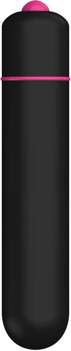 Hott Products Frenzy 10 Speed Bullet Vibrator Black sleek black design with pink accents for discreet stimulation.
