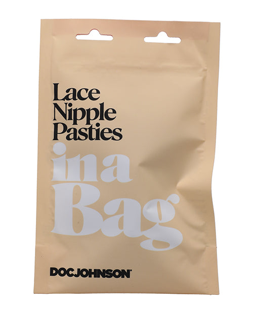 In A Bag Lace Nipple Pasties Black packaging showing brand name and product details.