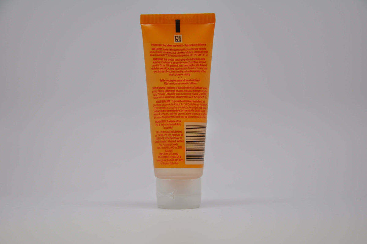 Ky Warming Jelly 2.5 Oz Water-Based Lubricant tube with instructions on a plain background.
