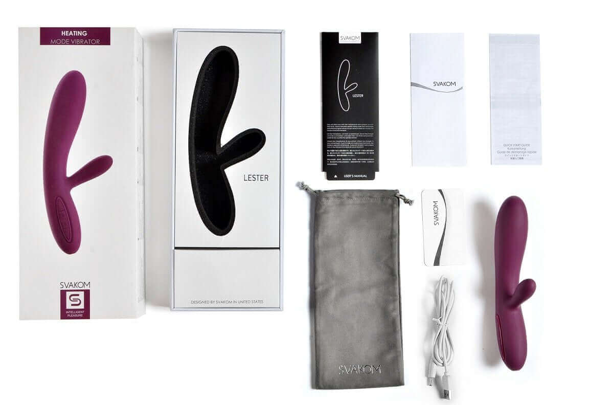 SVAKOM SVAKOM Lester Rechargeable Warming Rabbit Violet at $64.99