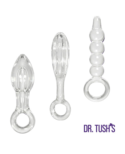 Dr Tush's Halo of Pleasure Collection Anal Plug Set Glass - Image 2