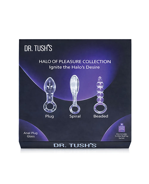 Dr Tush's Halo of Pleasure Collection Anal Plug Set Glass - Image 4