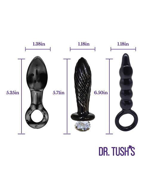 Dr Tush's Dark Curiosity Collection Anal Plug Set Glass - Image 3