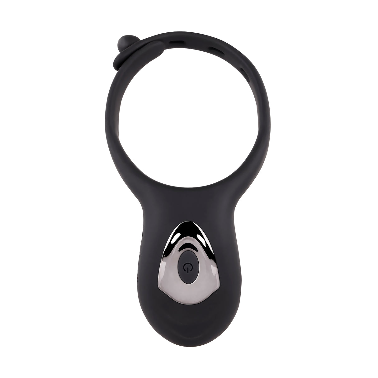 Zero Tolerance Mr Tickler Vibrating Cock Ring Black showing adjustable fit and dual motors for targeted stimulation.