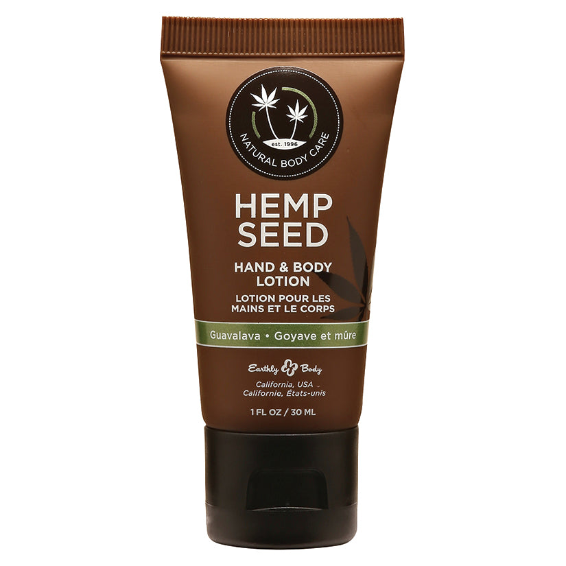 Earthly Body Guavalava Hand and Body Lotion 1oz in a moisturizing tube with a tropical scent.