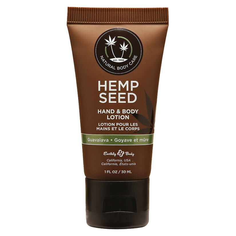 Earthly Body Guavalava Hand and Body Lotion 1oz in a moisturizing tube with a tropical scent.