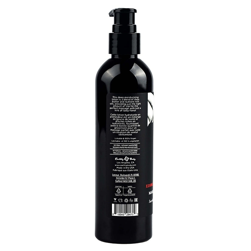 Earthly Body Edible Massage Lotion Strawberry 8 oz.