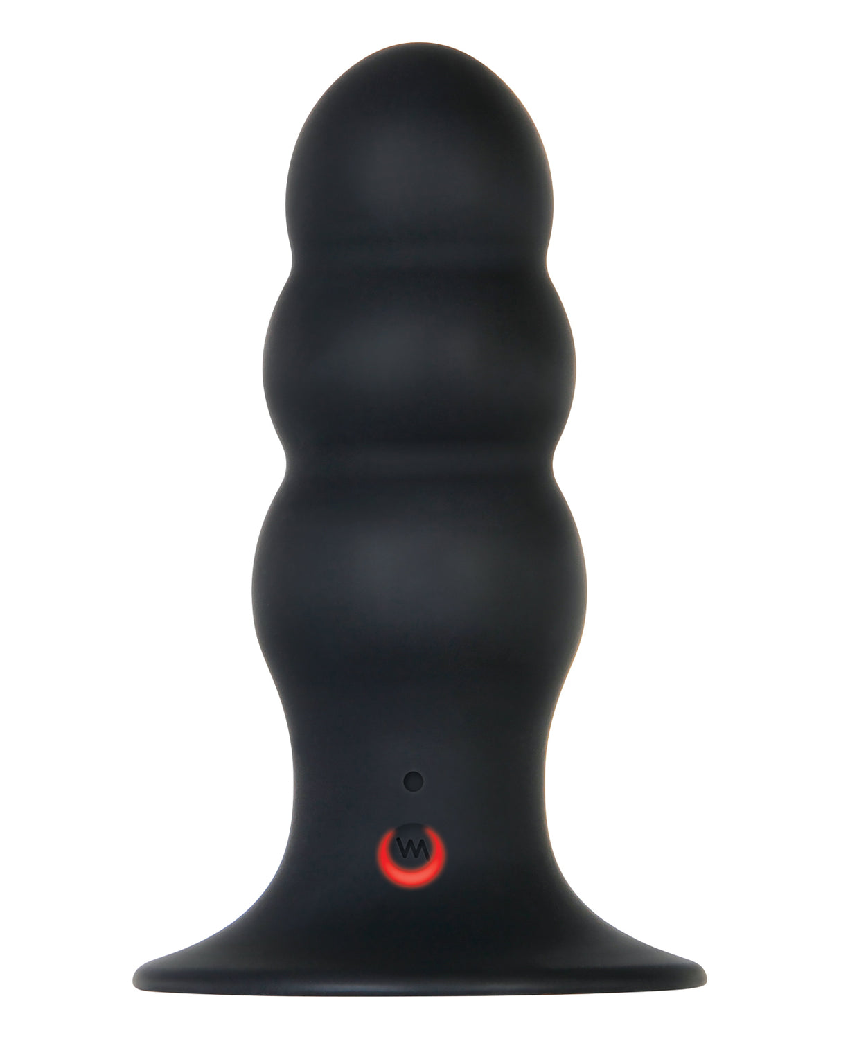 Evolved Kong Rechargeable Anal Plug Black, a silicone anal plug with bulby shaft and suction cup base for hands-free pleasure.