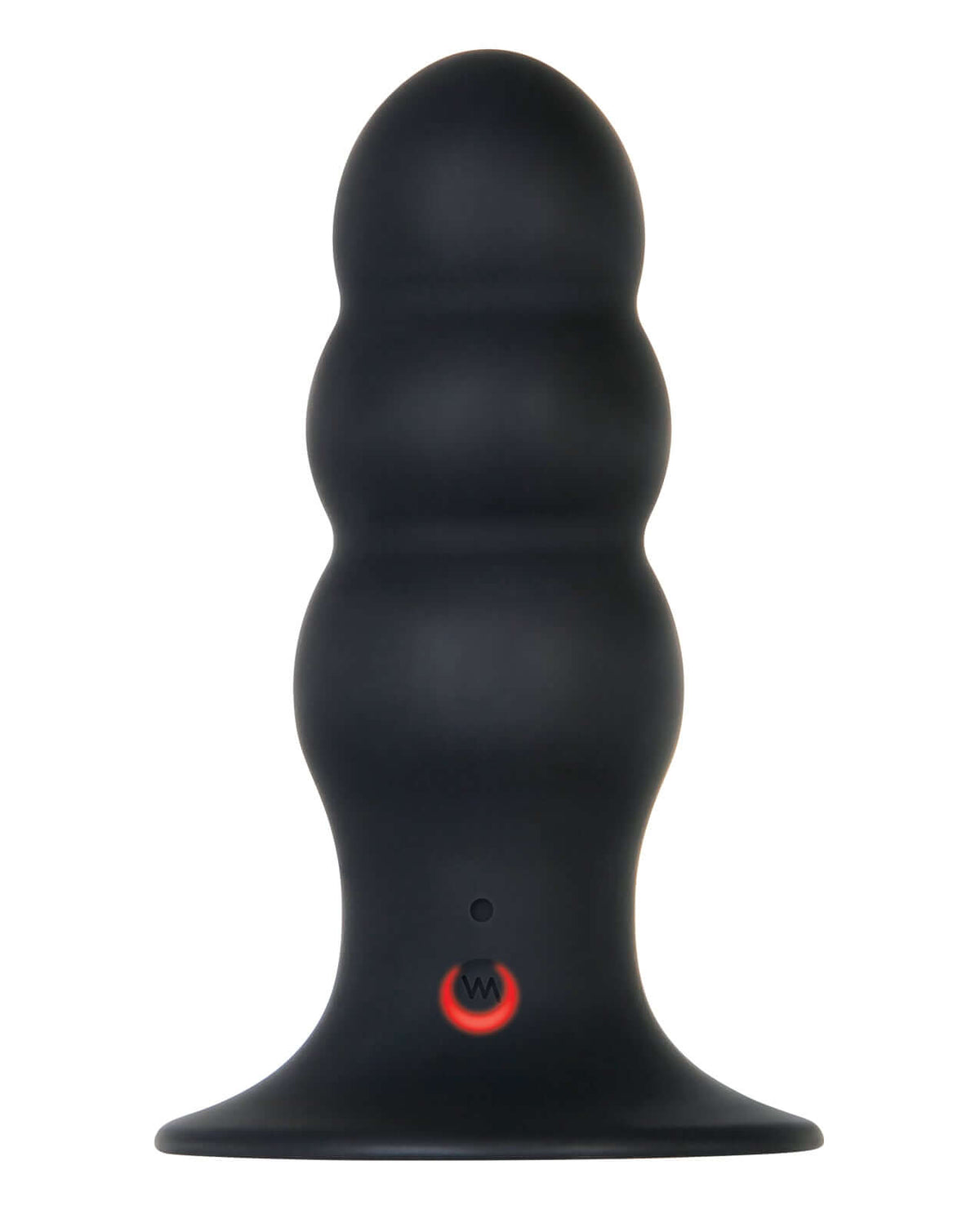 Evolved Kong Rechargeable Anal Plug Black, a silicone anal plug with bulby shaft and suction cup base for hands-free pleasure.
