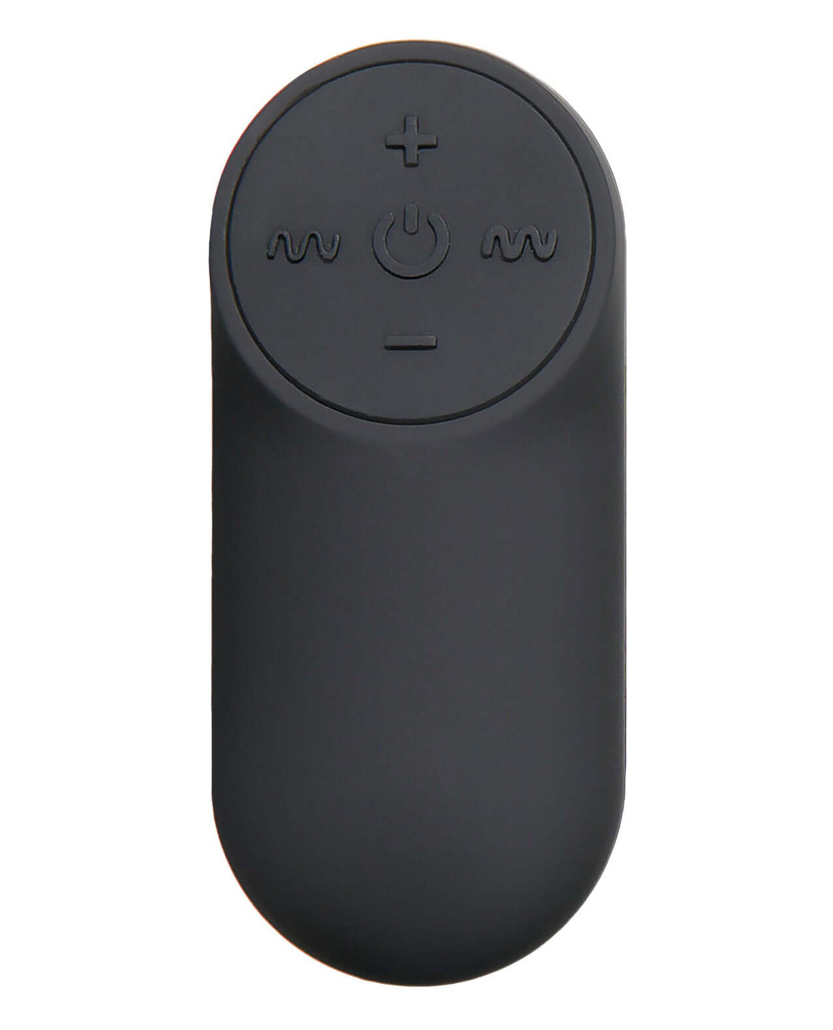 Evolved Kong Rechargeable Anal Plug Black remote control featuring adjustable settings for personalized pleasure.