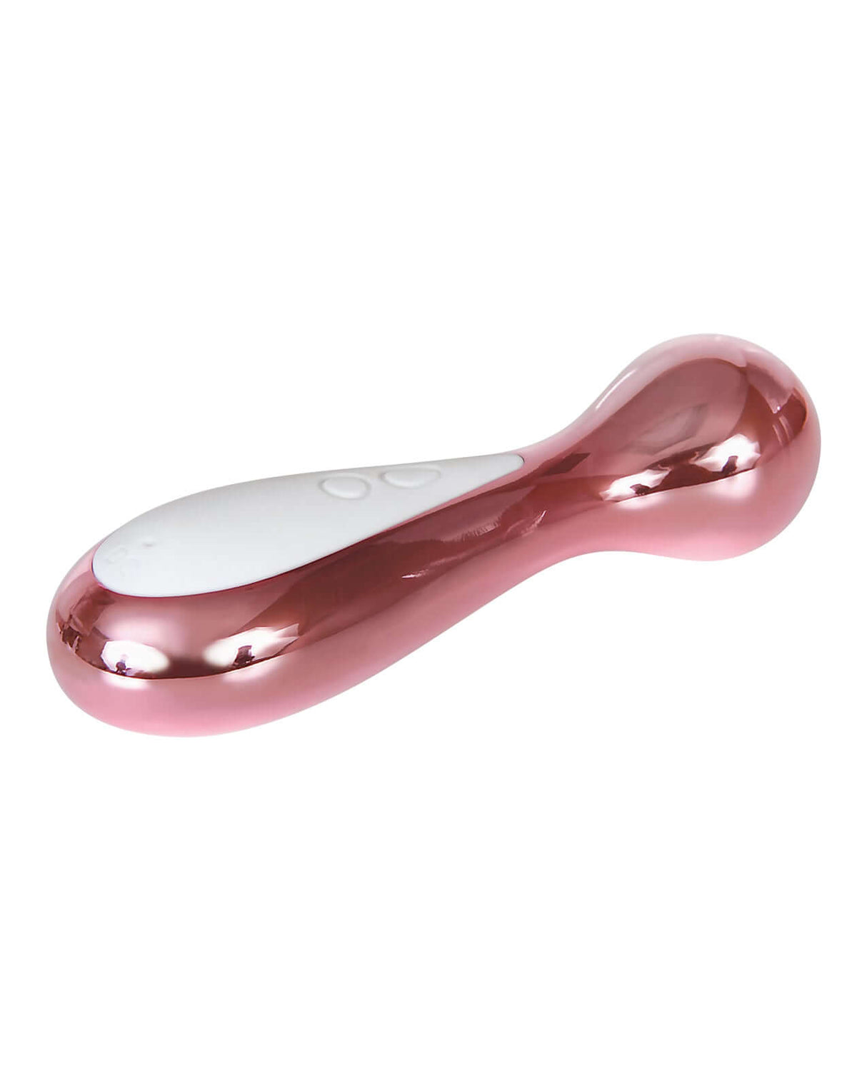 Evolved Starlite Bullet Vibrator Pink showcasing metallic pink chrome design and sleek bowling pin shape.