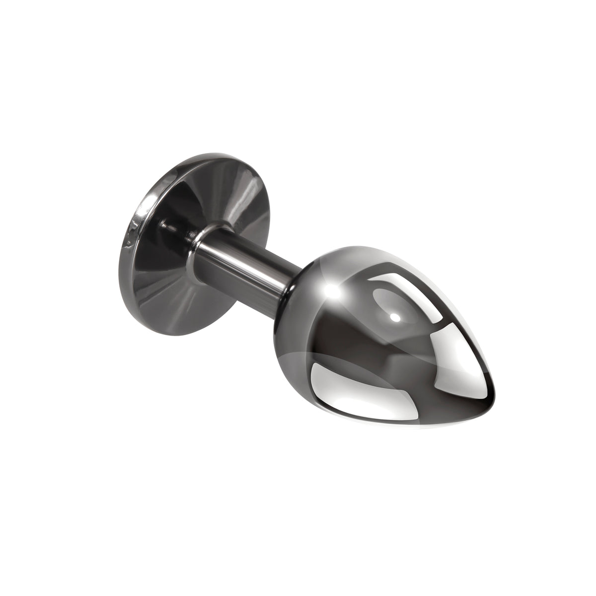 Playboy Pleasure 3 Ways Metal Anal Training Kit Black metal anal plug designed for comfortable exploration.