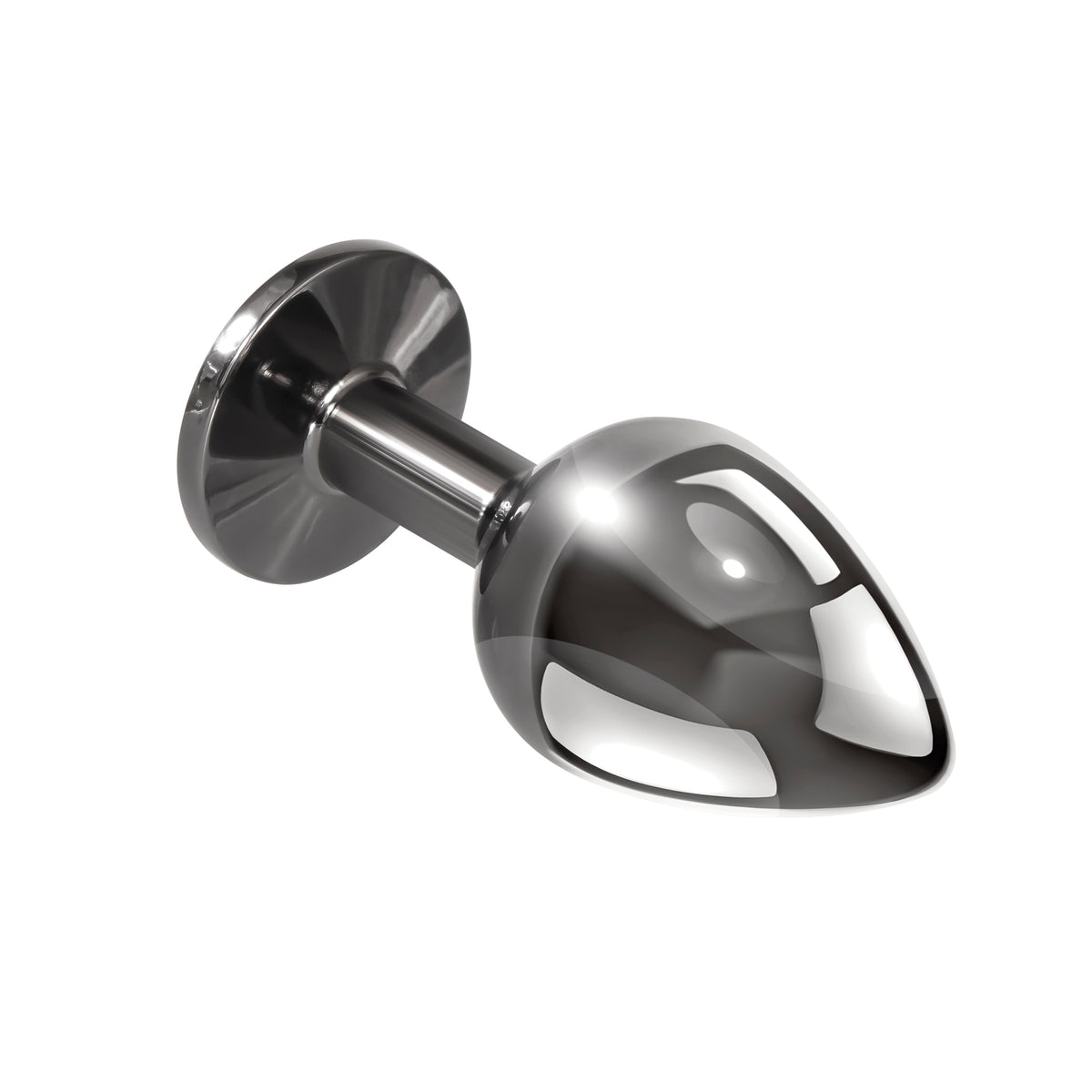 Playboy Pleasure 3 Ways Metal Anal Training Kit Black shiny black anal plug on white background
