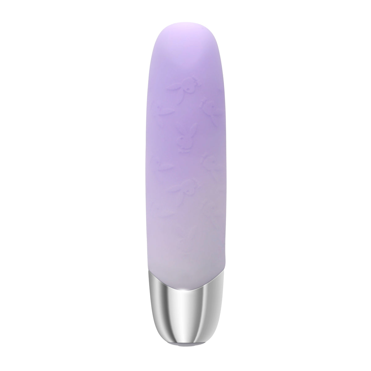 Playboy Bunny Bunch Silicone Bullet Vibrator Purple with opal color gradient and glossy tip.