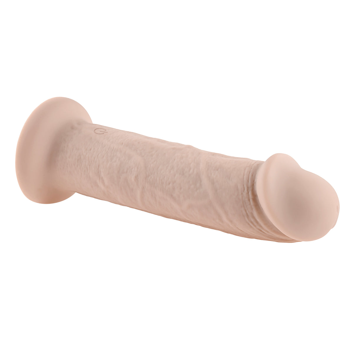 Evolved 7 Inch Girthy Vibrating Dong Vanilla showcasing realistic textures and flexible shaft for comfortable play.