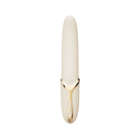 ZALO Aurora Series EVE Oral Simulator Vibrator White with Dual Motors and Heating Function