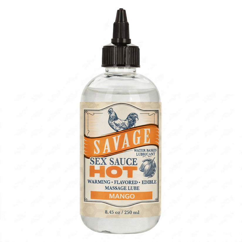 Savage Sex Sauce Hot Warming Massage Lube Mango 8.45 Oz
