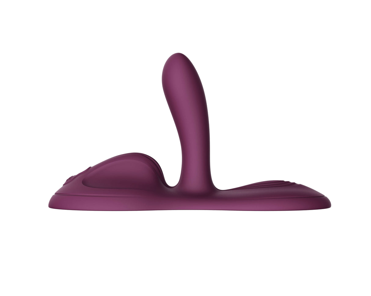 ZALO Flora Smart Vibrating Pad Velvet Purple adult toy with ergonomic design for clitoral, vaginal, and anal stimulation.