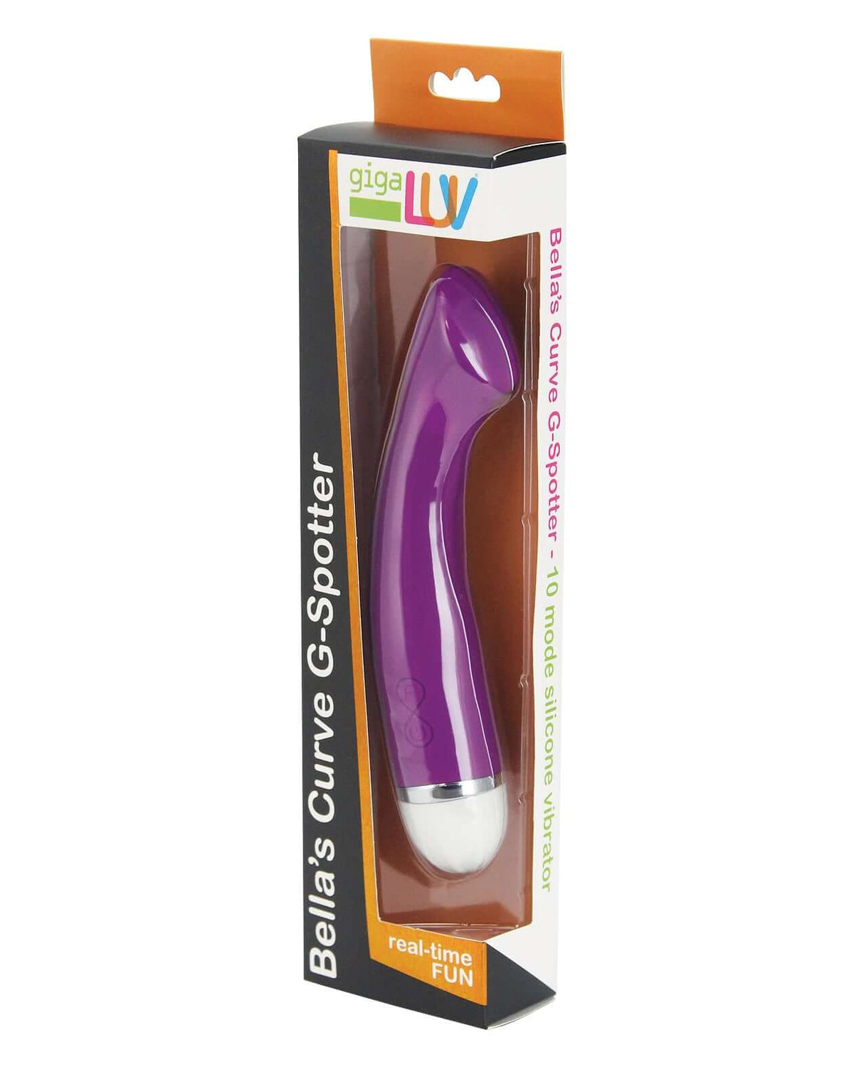 GigaLuv Bella & Curve G Spotter Purple in packaging, featuring a sleek design and ergonomic shape for targeted stimulation.