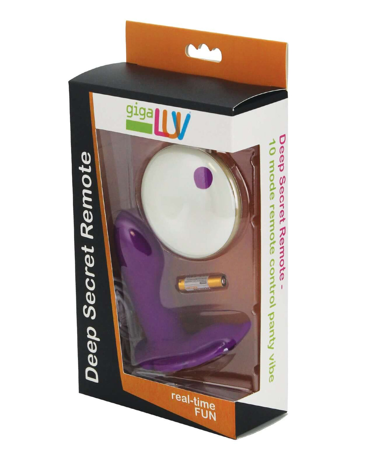 GigaLuv Deep Secret Panty Vibe with Remote Purple packaging showing sleek design and remote control features.