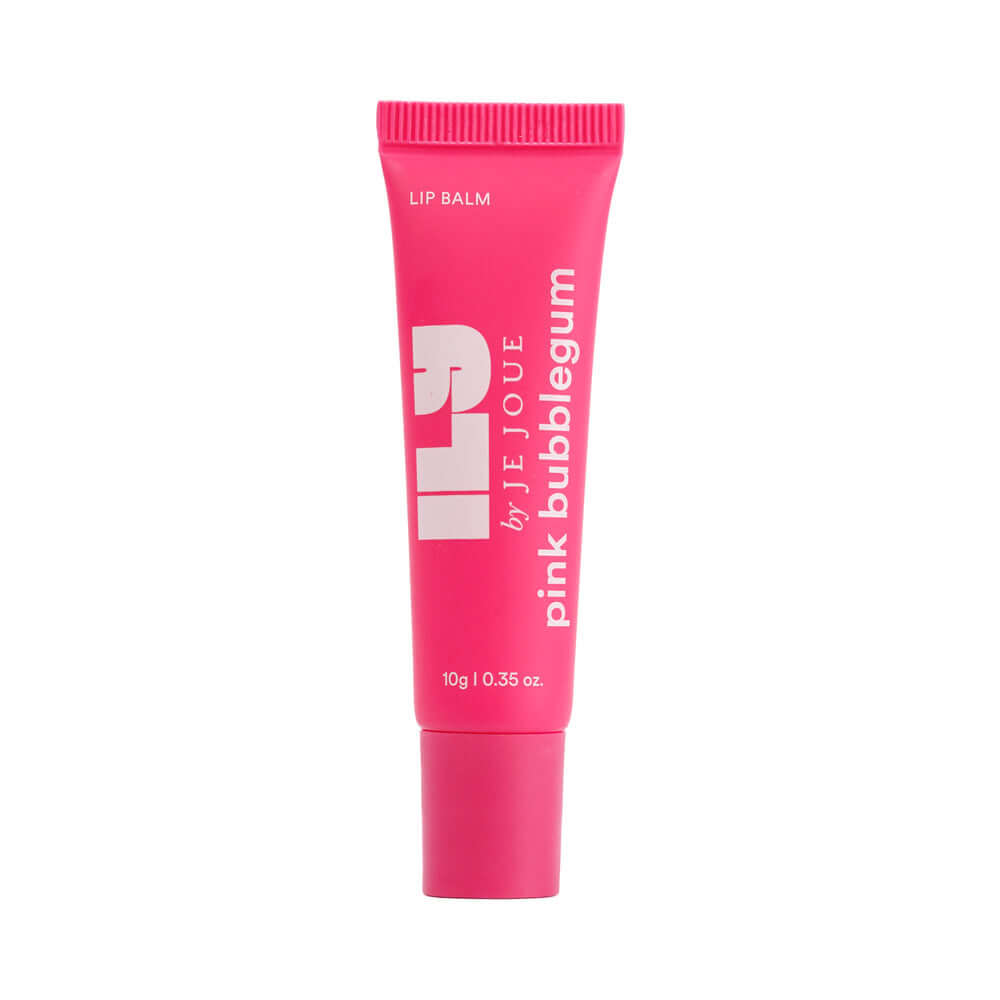 Ily By Je Joue Pink Bubblegum Lip Balm 0.35 Oz in a pink tube, designed for soft and glossy lips.