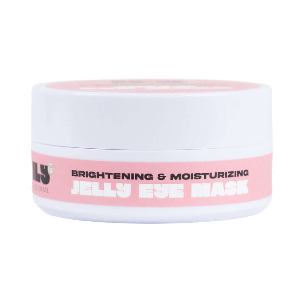 Ily By Je Joue Brightening Jelly Eye Mask 60 Pieces packaging showcasing brightening and moisturizing benefits.