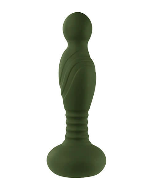 Gender X The General Come Hither Vibrator Green showcasing its textured design and dual-motor functionality.